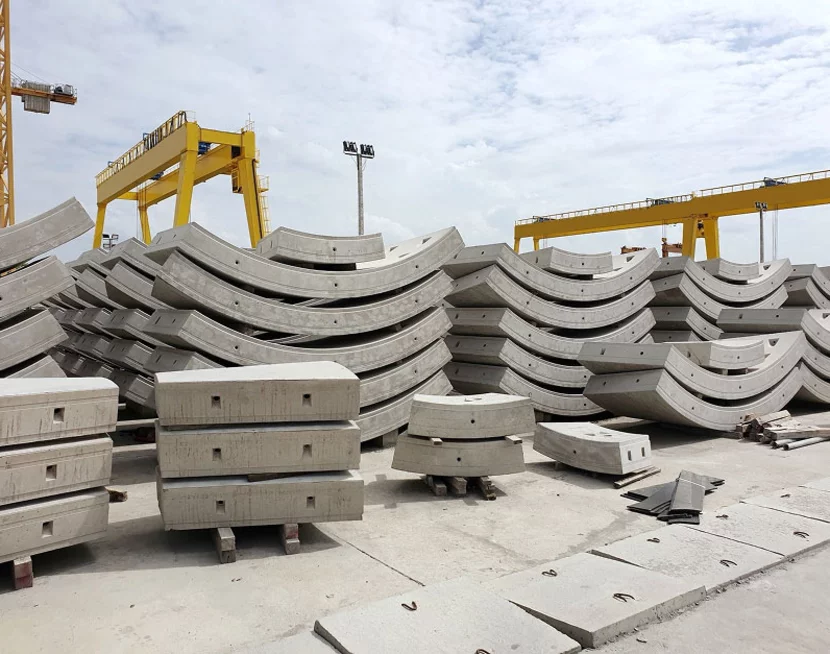 Steel curved Cages for precast concrete elements Steel curved Cages for precast concrete elements