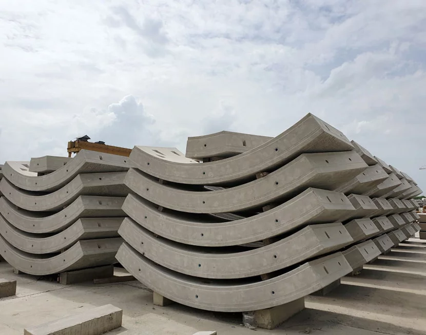 Steel curved Cages for precast concrete elements Steel curved Cages for precast concrete elements